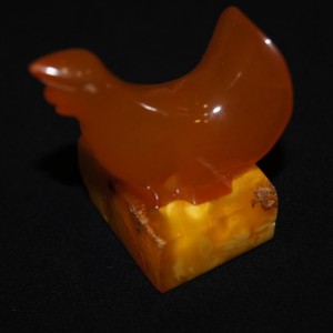 Vintage amber souvenir Bird